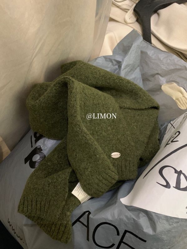 05110603┃LEMON〃1197小銀標純色混紡羊毛圍巾 羊毛圍巾、針織圍巾、保暖圍巾、素色圍巾、秋冬圍巾、韓版圍巾、情侶圍巾、禮物圍巾、柔軟圍巾、冬季配件