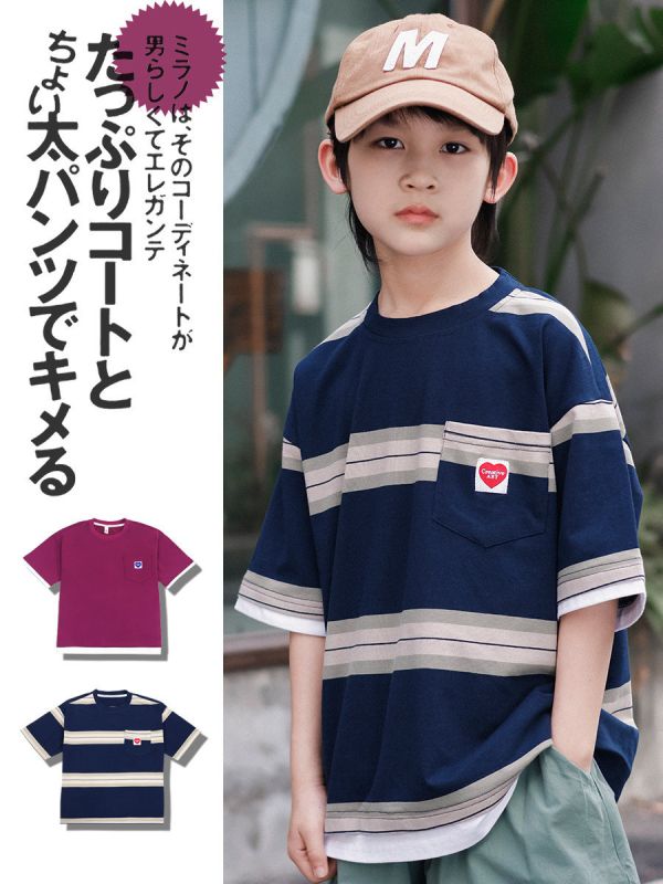 05050516┃猿寶家夏〃1303兩色假兩件口袋T┃110-170┃0511結單 