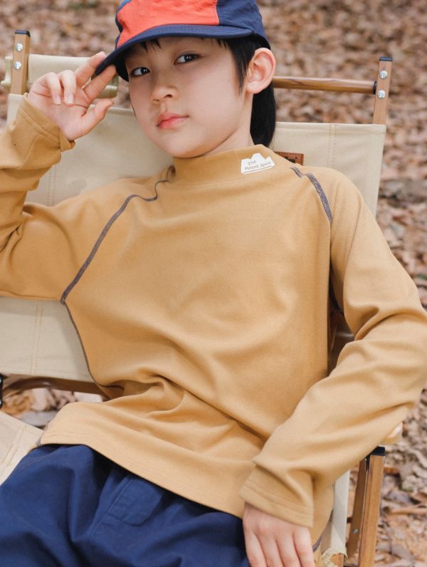 05110706┃猿寶家秋冬〃1337山系純色德絨半高領上衣┃110-170 童裝打底衫、童裝立領上衣、秋冬內搭、男童上衣、女童上衣、山系童裝、韓版童裝、運動風童裝、刷毛上衣
