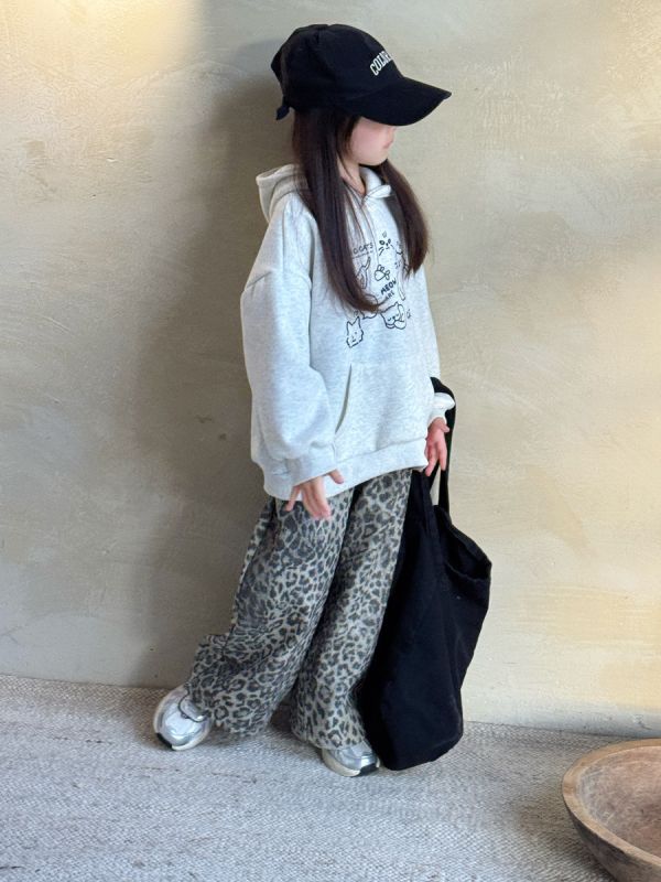 05120308｜小瑜家秋冬〃貓咪印花加絨連帽T｜90-150 女童上衣, 連帽上衣, 加絨衛衣, 貓咪童裝, 動物圖案童裝, 秋冬童裝, 刷毛上衣, 童裝衛衣, 日系童裝, 可愛童裝