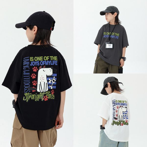05040716┃CB家夏〃XK076三色背後小狗印花T┃100-160┃0410結單 