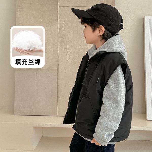 05111115┃HAI家秋冬〃CG01兩色夾棉工裝背心┃110-170 童裝背心, 童裝馬甲, 鋪棉背心, 加厚背心, 大陸製童裝, 韓系童裝, 保暖背心, 秋冬外套, 男童女童外套, 立領馬甲, 防風防潑背心, 厚款童裝, 冬季童裝馬甲, 羽絨替代背心, 時尚百搭童裝**