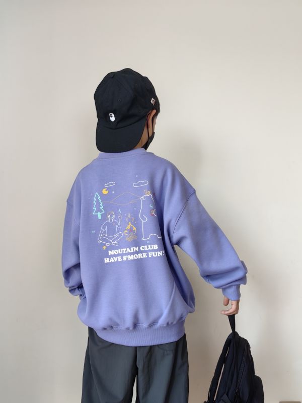 05112704｜CF冬〃CT665兩色加絨小熊插畫T｜120-175 不倒絨衛衣
兒童加絨上衣
大童保暖上衣
男童衛衣 冬季
女童加厚衛衣