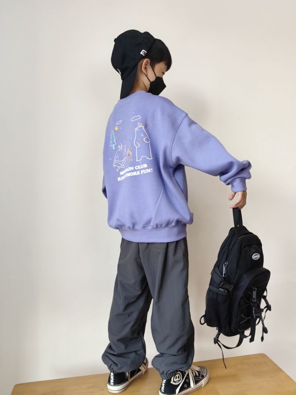 05112704｜CF冬〃CT665兩色加絨小熊插畫T｜120-175 不倒絨衛衣
兒童加絨上衣
大童保暖上衣
男童衛衣 冬季
女童加厚衛衣