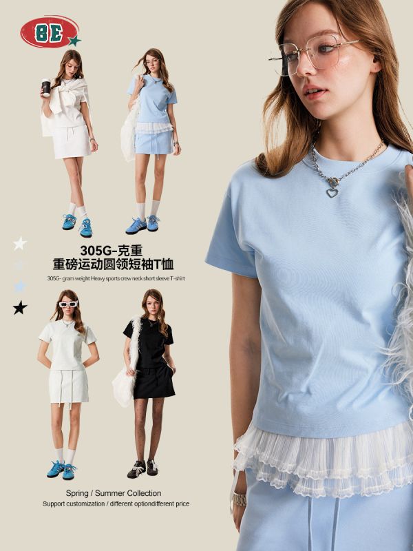 05042114┃BE家夏〃2523四色正肩素色T┃S-XXL┃0425結單 