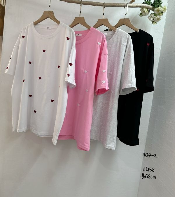 台┃夏〃904愛心刺繡上衣┃4色┃0410結單 