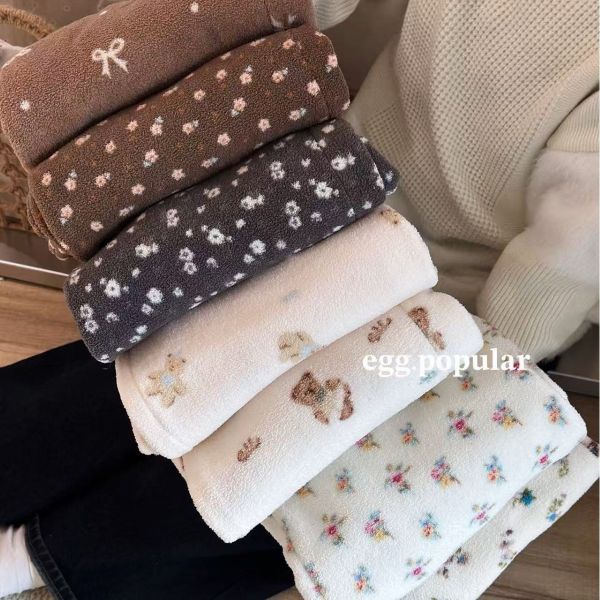 05110716┃冬〃雪粒絨奶芙褲┃F 雪粒絨褲、奶芙褲、保暖長褲、睡褲、居家褲、韓系褲、秋冬保暖、毛絨褲、情侶褲、柔軟褲、蛋糕絨褲、碎花褲