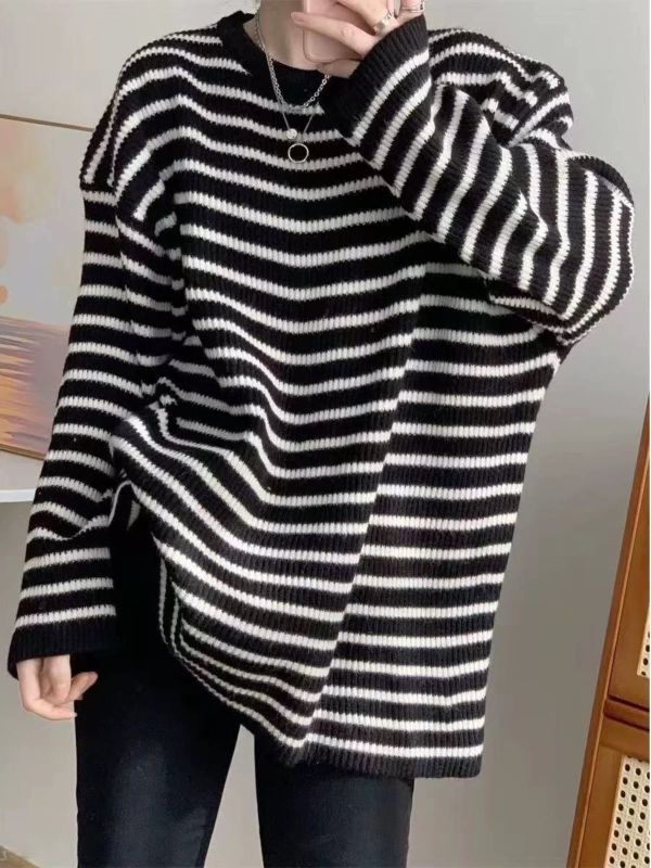 05121310｜秋冬〃026四色親膚羊絨長版條紋針織衫｜F 條紋針織毛衣
韓系條紋上衣
寬鬆長版毛衣
親膚針織
羊絨感毛衣
顯瘦針織上衣
秋冬毛衣
百搭針織
日常基本款
條紋長袖