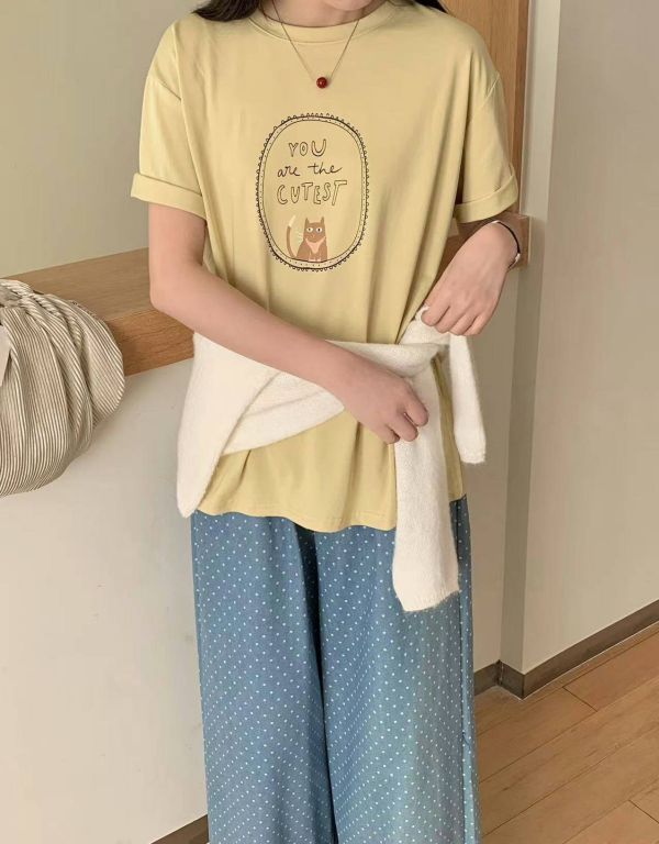 台┃夏〃8380三色貓咪印花T┃3色┃0410結單 