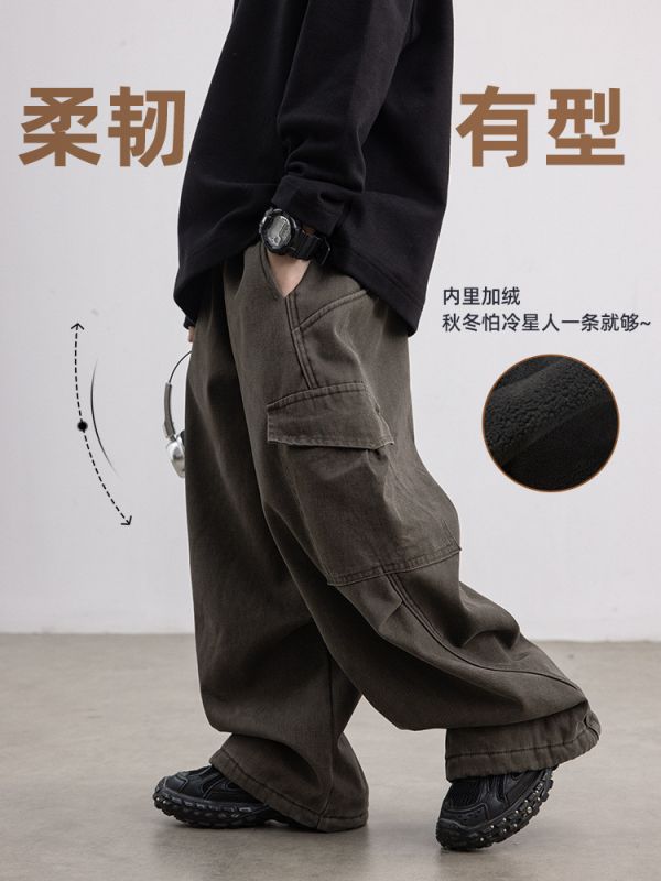 05111114┃TM家秋冬〃8911多口袋單拉鏈加絨工裝褲┃120-170 童裝工裝褲, 童裝長褲, 加絨長褲, 大陸製童裝, 韓系褲子, 男童長褲, 女童長褲, 秋冬保暖褲, 寬鬆工裝褲, 厚褲, 內刷毛褲, 暖褲, 休閒工裝褲, 童裝厚褲, 保暖童裝褲**