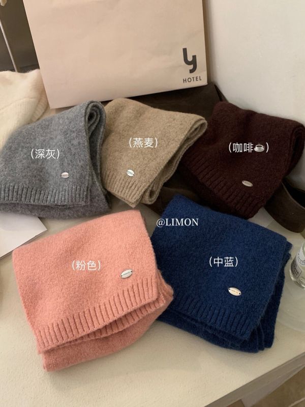 05110603┃LEMON〃1197小銀標純色混紡羊毛圍巾 羊毛圍巾、針織圍巾、保暖圍巾、素色圍巾、秋冬圍巾、韓版圍巾、情侶圍巾、禮物圍巾、柔軟圍巾、冬季配件