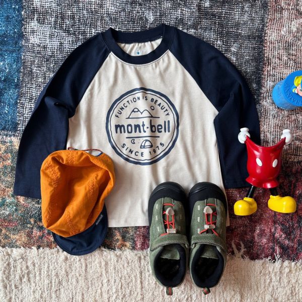 05111303┃秋冬〃撞色山系印花T┃90-150/M-L 兒童上衣, 童裝長袖, 拼色上衣, montbell 風, 戶外風童裝, 休閒童T, 90-150, 男童上衣, 女童上衣, 字母印花T, 秋冬童裝, 韓版童裝, Raglan袖, 棒球袖上衣