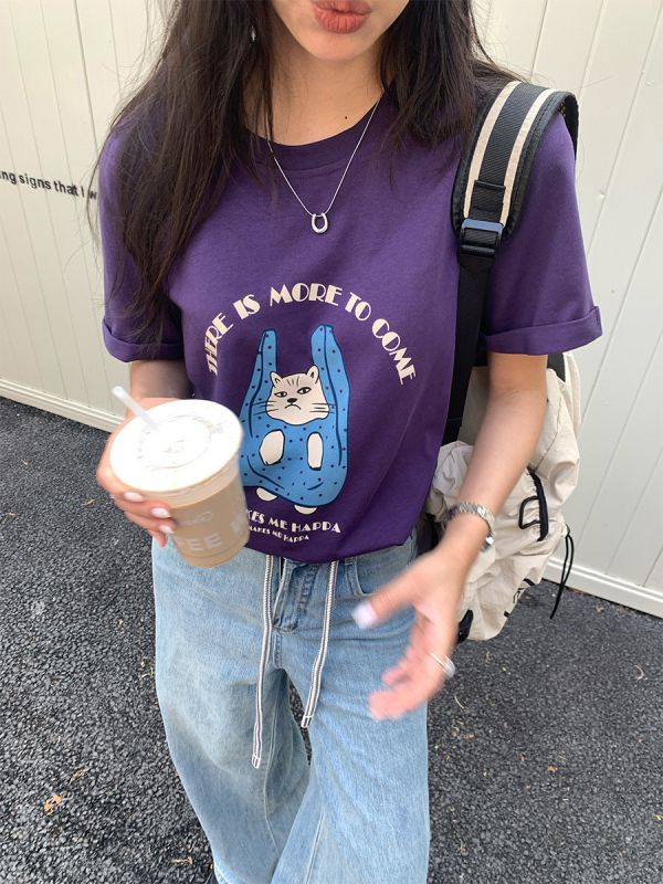 05050529┃夏〃20391三色貓咪印花T┃F┃0511結單 