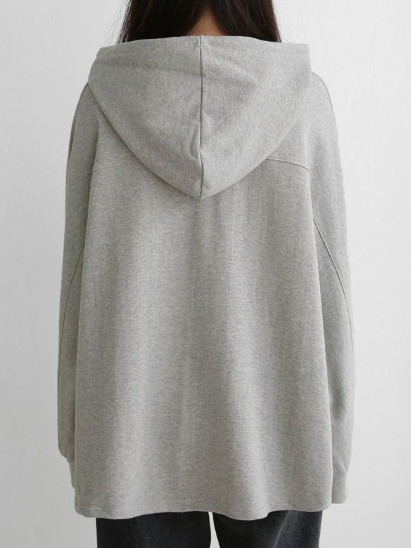 韓┃AMI〃三色斗篷連帽T┃F 連帽上衣, 寬版帽T, 落肩剪裁, 慵懶風上衣, 彈性棉質, 基本款帽T, 女生休閒穿搭, 秋冬帽T, 居家帽T, 百搭連帽上衣