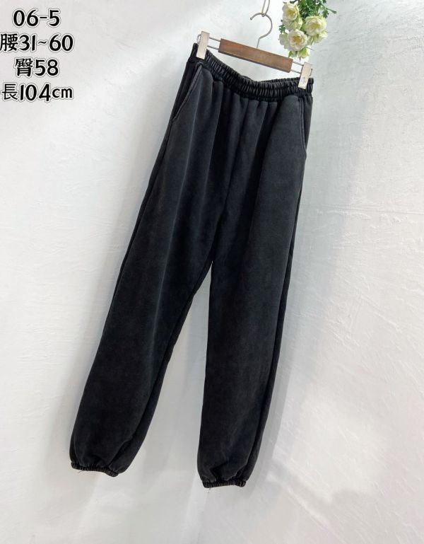 05110102┃秋冬〃065水洗黑色收口運動褲 厚刷毛長褲, 束口長褲, 鬆緊腰褲, 保暖褲, 秋冬長褲, 加厚長褲, 韓系褲, 寬鬆褲, 休閒長褲, 女生運動褲