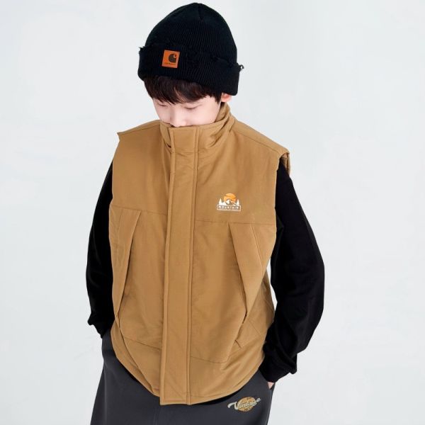 05121204｜CTX家秋冬〃2587立領保暖小標背心｜110-165 中大童馬甲, 兒童棉馬甲, 童裝背心, 男童背心, 鋪棉背心, 秋冬童裝, 戶外童裝, 立領背心, 保暖背心, 中大童外套