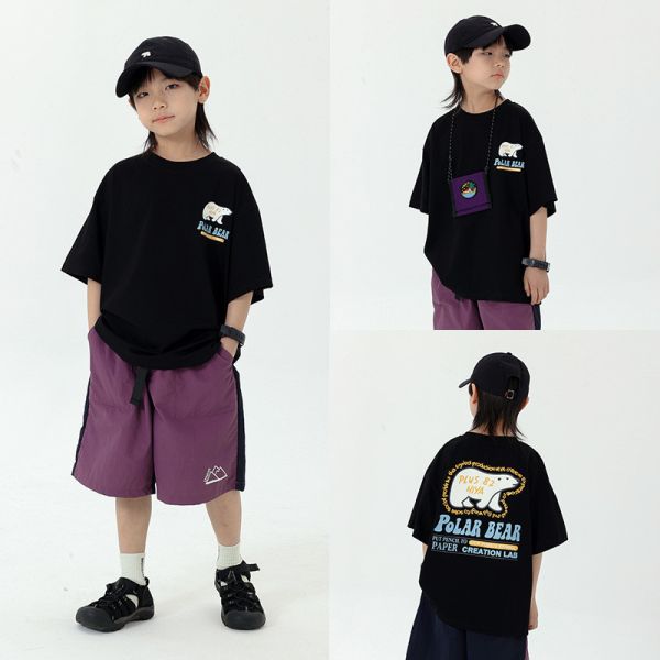 05040710┃CB家夏〃XK077北極熊印花短袖T┃100-160┃0410結單 