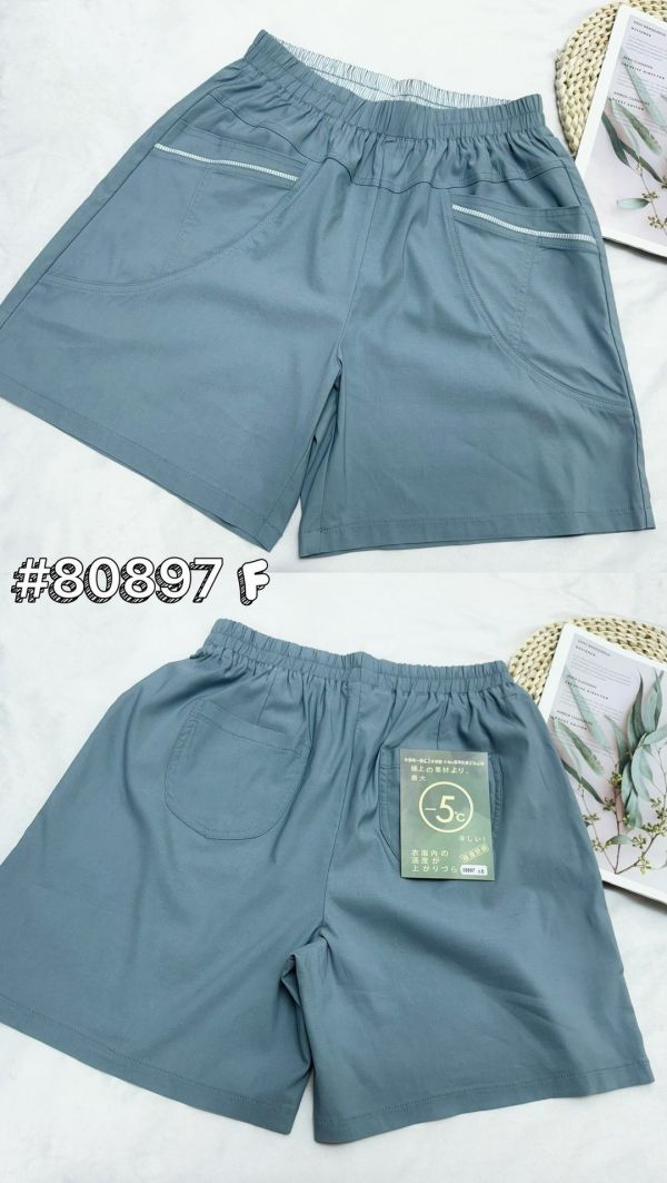 台┃夏〃80897滾線條鬆緊涼感短褲┃F┃0425結單 