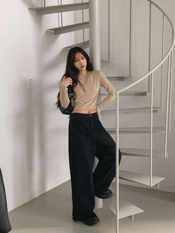 韓｜7STAR〃1441兩色寬鬆水洗牛仔褲｜S-XXL 高腰牛仔褲
寬褲牛仔
落地寬褲
顯瘦長褲
修飾腿型
寬鬆牛仔褲
百搭牛仔褲
直筒牛仔褲
復古牛仔褲
韓系牛仔褲