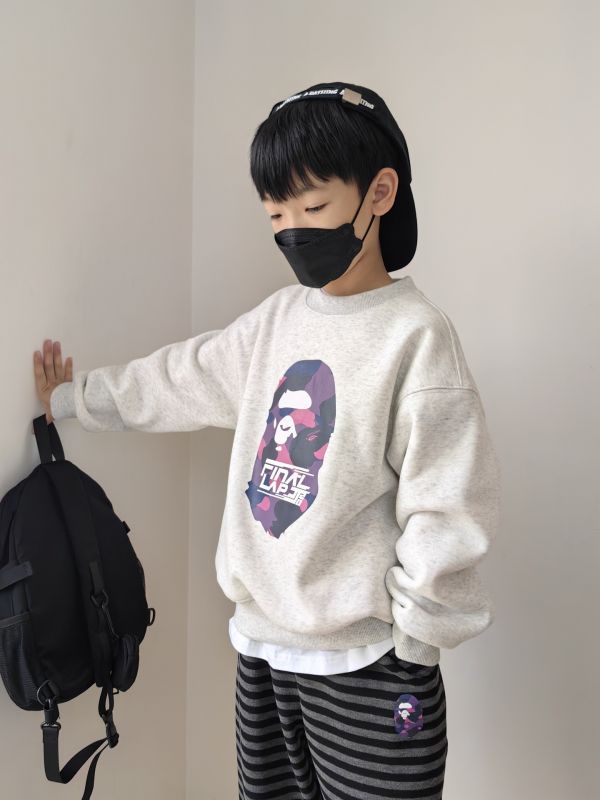 05112612｜CF冬〃CK120加絨猿人頭T｜120-175 童裝衛衣、一體絨衛衣、不倒絨大學T、加厚保暖上衣、兒童大學T、冬季衛衣、寬鬆版衛衣、加絨上衣、男童上衣、女童上衣、保暖棉T、秋冬童裝、純色衛衣、親子上衣、學生衛衣、加厚外套