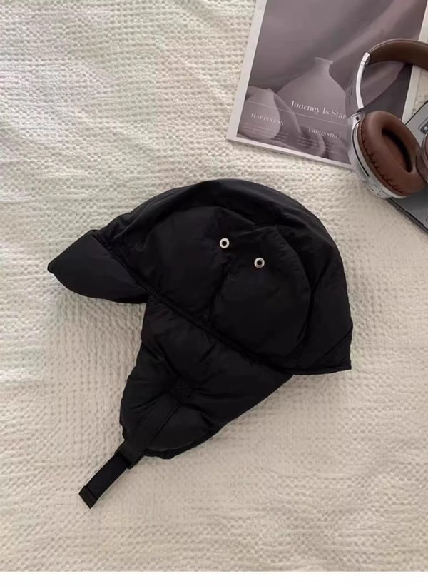 05120406｜秋冬〃羽絨保暖雷鋒帽｜F 雷鋒帽, 護耳帽, 羽絨帽, 冬帽, 安全帽內戴帽, 韓系帽, 顯臉小毛帽, 防風帽, 保暖帽, 女生冬季帽子