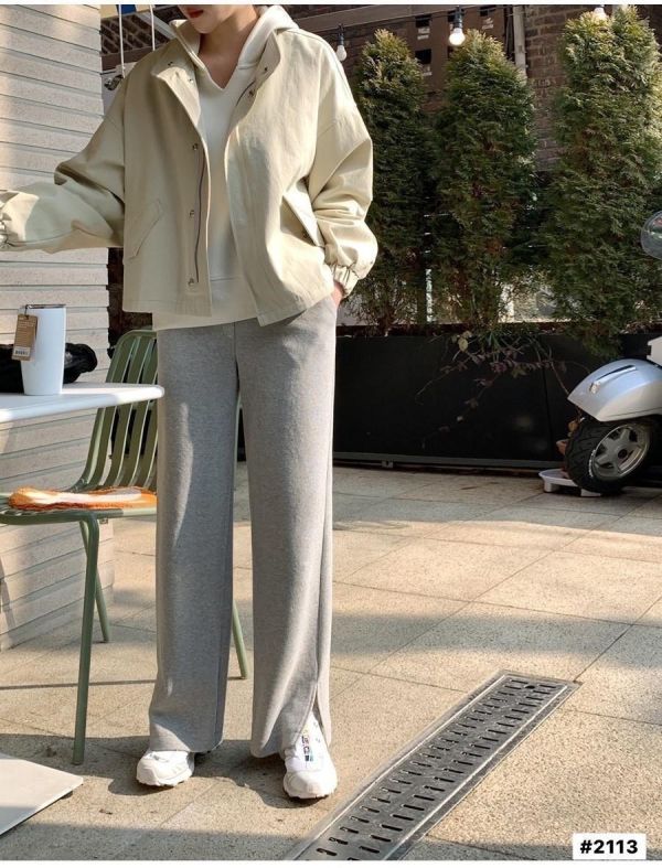 05121305｜秋冬〃2113兩色加絨開衩闊腿褲｜F 韓系寬褲
側開衩褲
高腰顯瘦褲
直筒休閒褲
垂墜感長褲
日常百搭褲
運動風寬褲
顯瘦長褲
休閒棉褲
韓版長褲