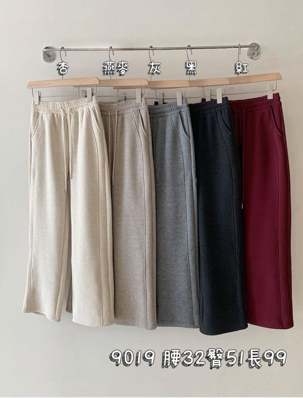 05120607｜秋冬〃9019細密羊羔絨超暖寬鬆休閒長褲｜F 女裝棉褲, 秋冬休閒褲, 寬鬆直筒褲, 顯瘦長褲, 韓系休閒褲, 女生素色褲, 百搭棉褲, 鬆緊腰褲, 酒紅長褲, 休閒家居褲, 大人女裝褲子