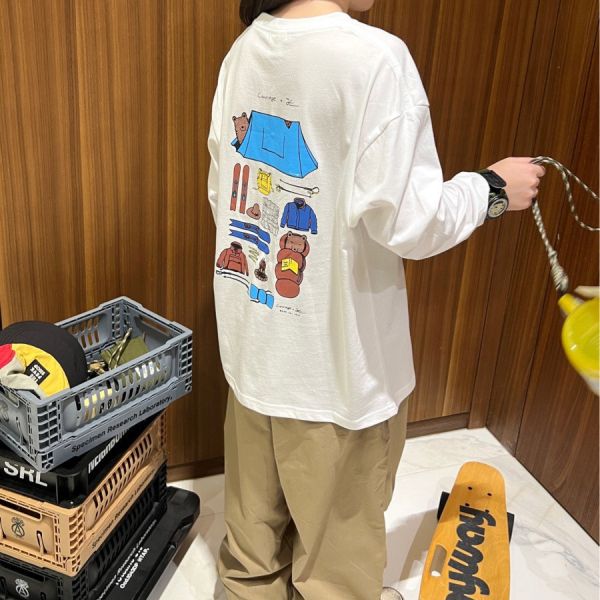 05080107┃BRT秋〃A207兩色戶外露營風印花T┃110-170┃250810結單 