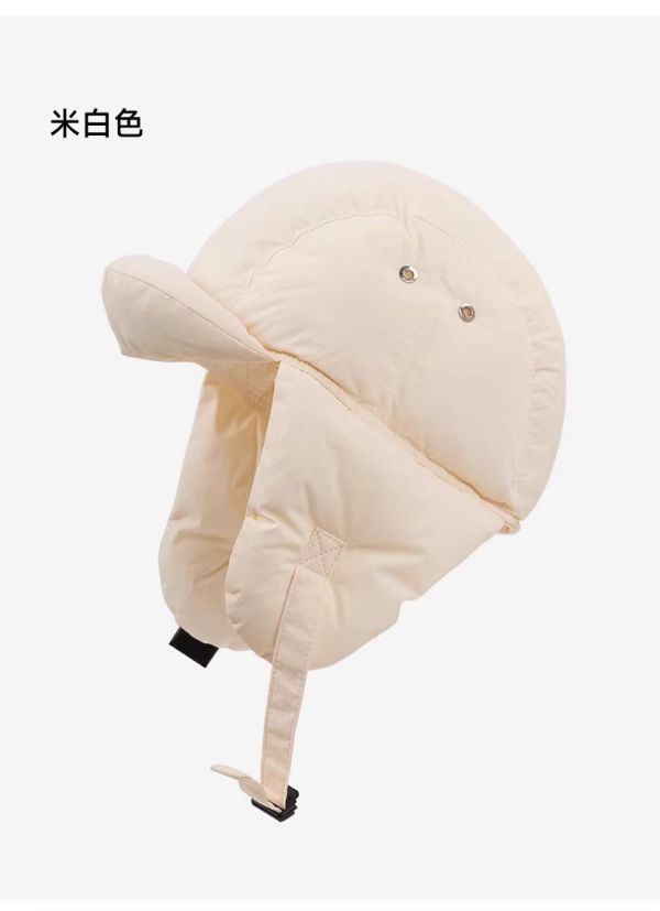 05120406｜秋冬〃羽絨保暖雷鋒帽｜F 雷鋒帽, 護耳帽, 羽絨帽, 冬帽, 安全帽內戴帽, 韓系帽, 顯臉小毛帽, 防風帽, 保暖帽, 女生冬季帽子