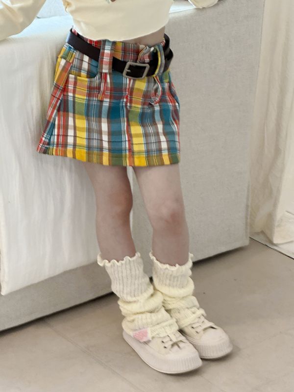 05080701┃小瑜秋〃彩格A字短裙┃90-150┃250810結單 