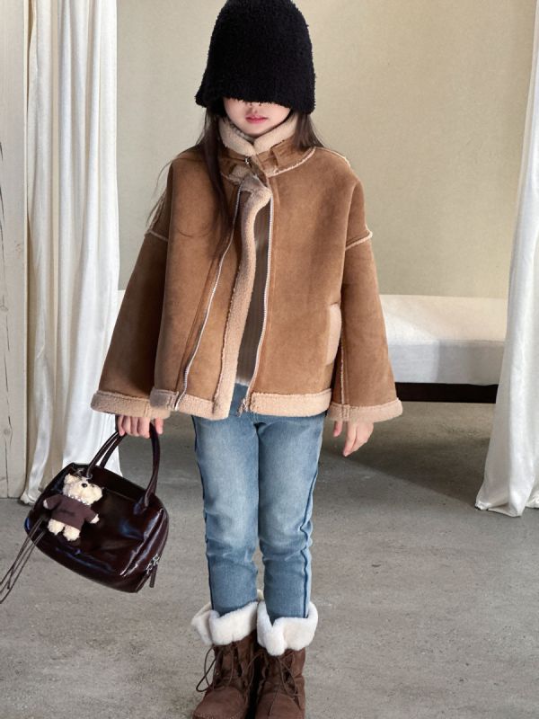 05120211｜小瑜家秋冬〃加絨修身牛仔褲｜90-150 童裝牛仔褲, 童刷毛長褲, 兒童保暖褲, 牛仔內刷毛, 彈力童褲, 中小童褲子, 90-150童裝, 秋冬童褲, 修身童褲, 窄版牛仔