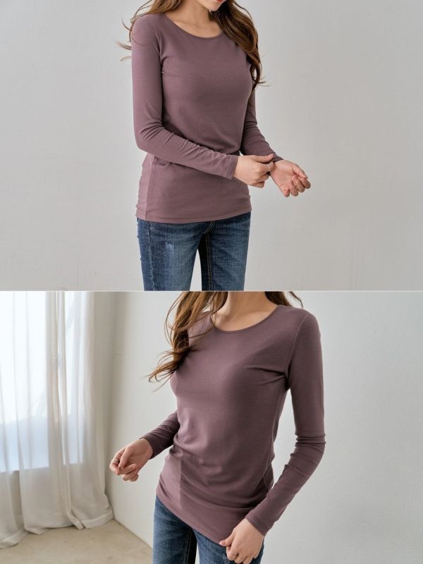 韓｜COR〃九色彈性微刷毛發熱衣｜F 韓國製上衣
韓國製打底衫
內刷毛上衣
磨毛上衣
保暖上衣
彈性上衣
長袖打底
素面上衣
百搭長袖
秋冬上衣
韓國製長袖T
內磨毛T恤