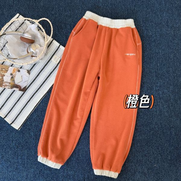 05111301┃CXN家秋冬〃10301六色澳粒絨拼接束口褲┃120-170 兒童長褲, 童裝長褲, 兒童加絨褲, 內刷毛長褲, 秋冬褲子, 男女童運動褲, 束口長褲, 加厚保暖褲, 童裝休閒褲, 120-170, 青少年長褲, 親子褲, 學生長褲, 保暖童褲, 冬季童裝