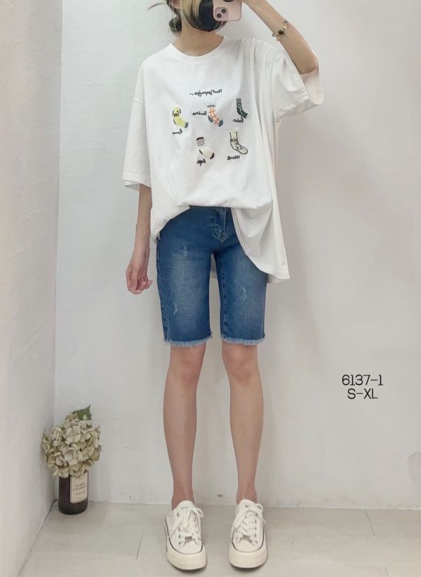 台┃夏〃6137毛邊牛仔短褲┃S-XL┃0410結單 