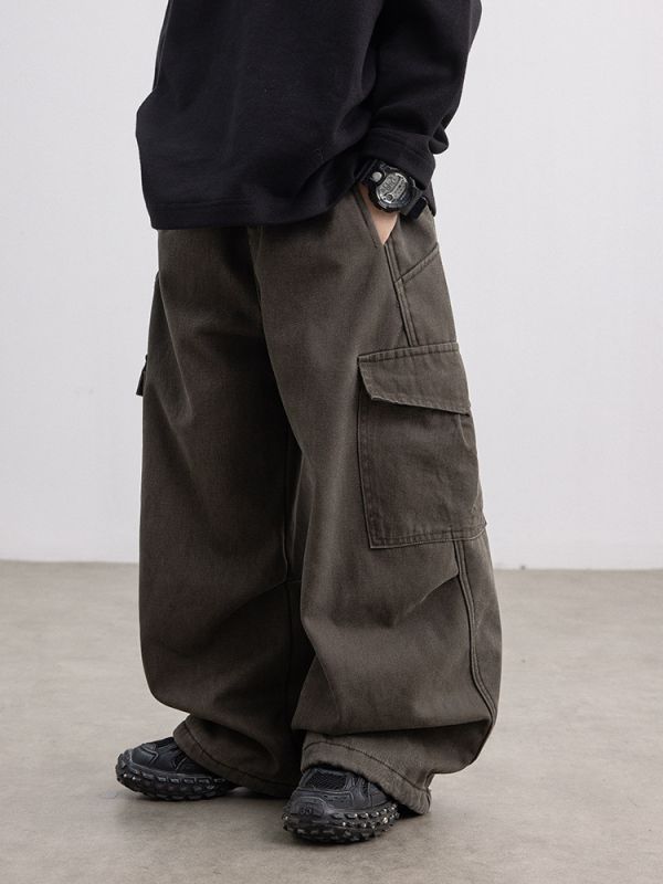 05111114┃TM家秋冬〃8911多口袋單拉鏈加絨工裝褲┃120-170 童裝工裝褲, 童裝長褲, 加絨長褲, 大陸製童裝, 韓系褲子, 男童長褲, 女童長褲, 秋冬保暖褲, 寬鬆工裝褲, 厚褲, 內刷毛褲, 暖褲, 休閒工裝褲, 童裝厚褲, 保暖童裝褲**