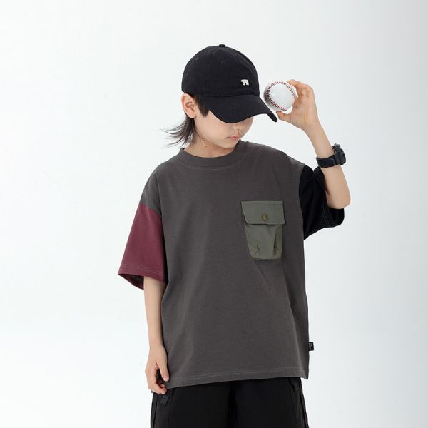 05040712┃CB家夏〃XK071兩色口袋拼色T┃100-160┃0410結單 