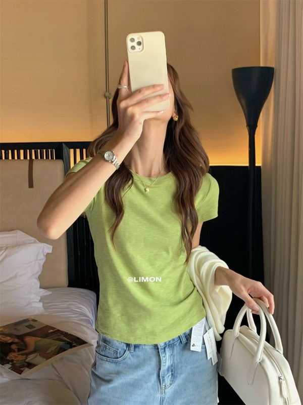 05081102┃LEMON秋〃9009十色肌理感高彈雲霧棉T┃F┃250825結單 
