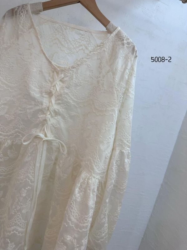 050815611┃5008蕾絲長袖罩衫┃F┃250825結單 