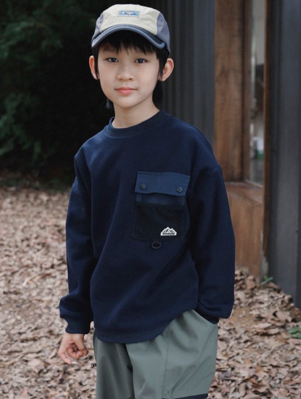 05121208｜猿寶秋冬〃8080三色加絨下擺抽繩口袋上衣｜110-170 童裝刷毛上衣,
童裝加絨衛衣,
山系童裝,
戶外童裝,
中大童上衣,
男童上衣,
女童上衣,
秋冬童裝,
保暖童裝,
機能口袋上衣,
露營風童裝