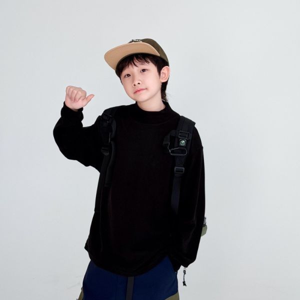 05121112｜CTX家秋冬〃2586純色半高領T｜110-165 兒童打底衫
高領上衣
兒童秋冬上衣
男女童長袖
親膚保暖
彈力上衣