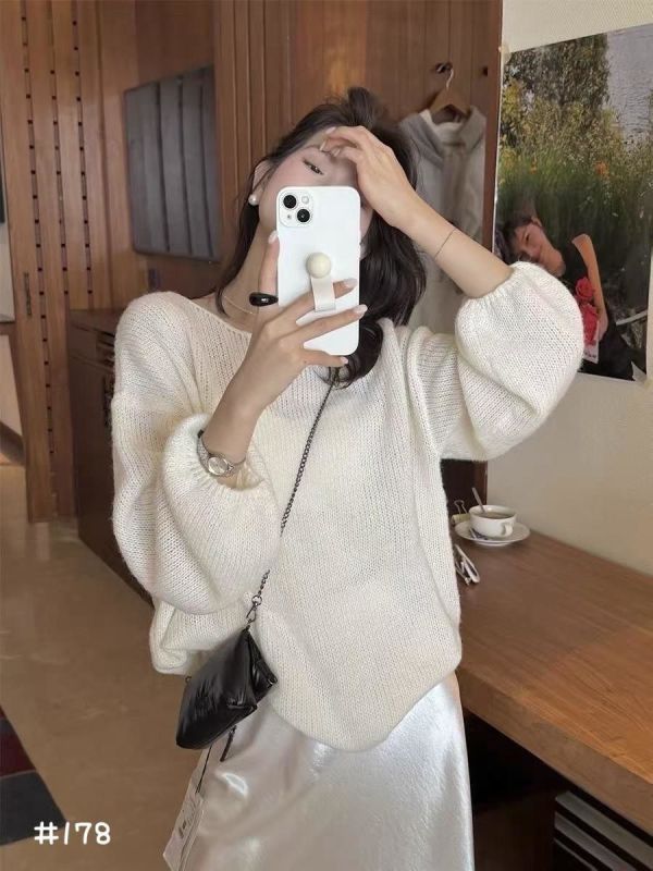 05110702┃秋冬〃178六色後綁帶針織衫 蝴蝶結上衣、針織罩衫、糖果色上衣、薄針織衫、透氣針織、春夏針織上衣、韓版上衣、慵懶風上衣、甜美上衣