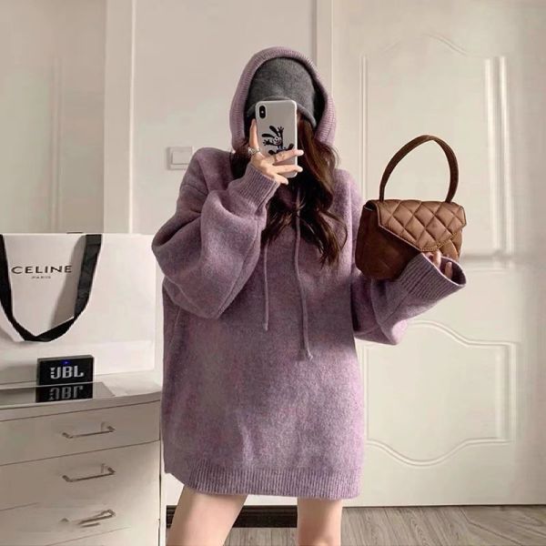 05121312｜秋冬〃3010三色羊絨抽繩連帽毛衣｜F 連帽針織毛衣
羊絨感毛衣
抽繩帽T毛衣
寬鬆長版毛衣
顯瘦針織上衣
秋冬針織
韓系休閒毛衣
針織連帽上衣
熱賣回歸款
洋裝式毛衣