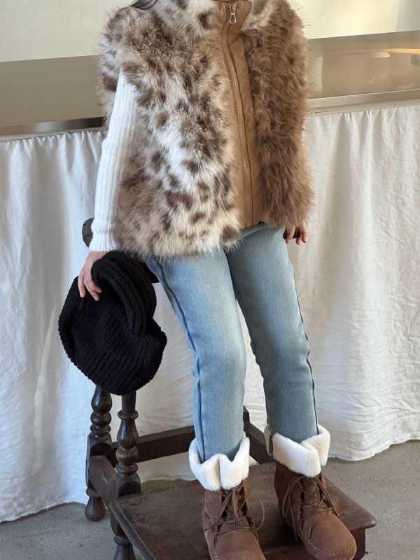 05120211｜小瑜家秋冬〃加絨修身牛仔褲｜90-150 童裝牛仔褲, 童刷毛長褲, 兒童保暖褲, 牛仔內刷毛, 彈力童褲, 中小童褲子, 90-150童裝, 秋冬童褲, 修身童褲, 窄版牛仔