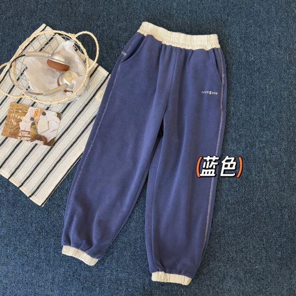 05111301┃CXN家秋冬〃10301六色澳粒絨拼接束口褲┃120-170 兒童長褲, 童裝長褲, 兒童加絨褲, 內刷毛長褲, 秋冬褲子, 男女童運動褲, 束口長褲, 加厚保暖褲, 童裝休閒褲, 120-170, 青少年長褲, 親子褲, 學生長褲, 保暖童褲, 冬季童裝