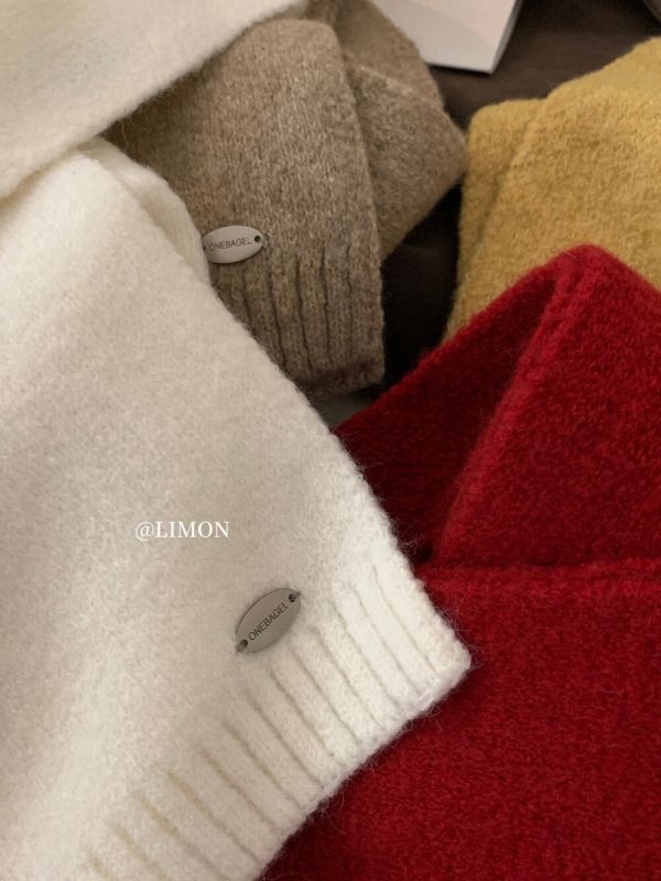 05110603┃LEMON〃1197小銀標純色混紡羊毛圍巾 羊毛圍巾、針織圍巾、保暖圍巾、素色圍巾、秋冬圍巾、韓版圍巾、情侶圍巾、禮物圍巾、柔軟圍巾、冬季配件