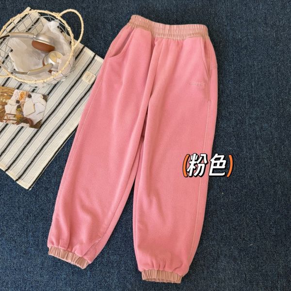 05111301┃CXN家秋冬〃10301六色澳粒絨拼接束口褲┃120-170 兒童長褲, 童裝長褲, 兒童加絨褲, 內刷毛長褲, 秋冬褲子, 男女童運動褲, 束口長褲, 加厚保暖褲, 童裝休閒褲, 120-170, 青少年長褲, 親子褲, 學生長褲, 保暖童褲, 冬季童裝