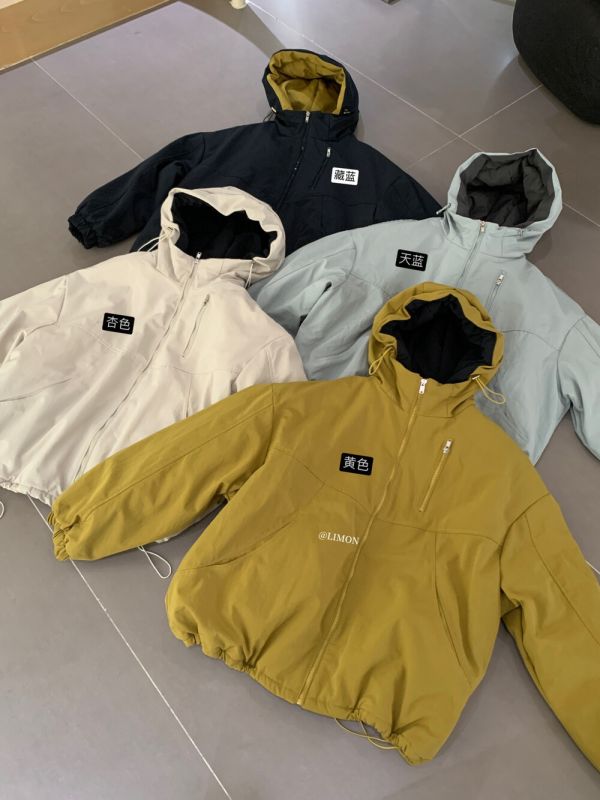 05112204｜LEMON〃1235質感面料衝鋒衣短外套｜F 防風外套, 加厚外套, 沖鋒衣, 絨毛外套, 加絨外套, 保暖外套, 男女同款外套, 秋冬外套, 防潑水外套, 登山外套, 杏色外套, 黃色外套, 天藍外套, 藏藍外套