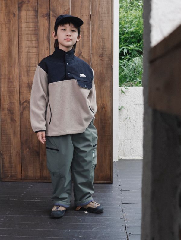 05121207｜猿寶秋冬〃8077撞色加絨立領上衣｜110-170 中大童上衣, 童裝刷毛上衣, 搖粒絨童裝, 立領童裝, 山系童裝, 戶外風童裝, 秋冬童裝, 保暖童裝, 半開襟上衣, 男童女童上衣