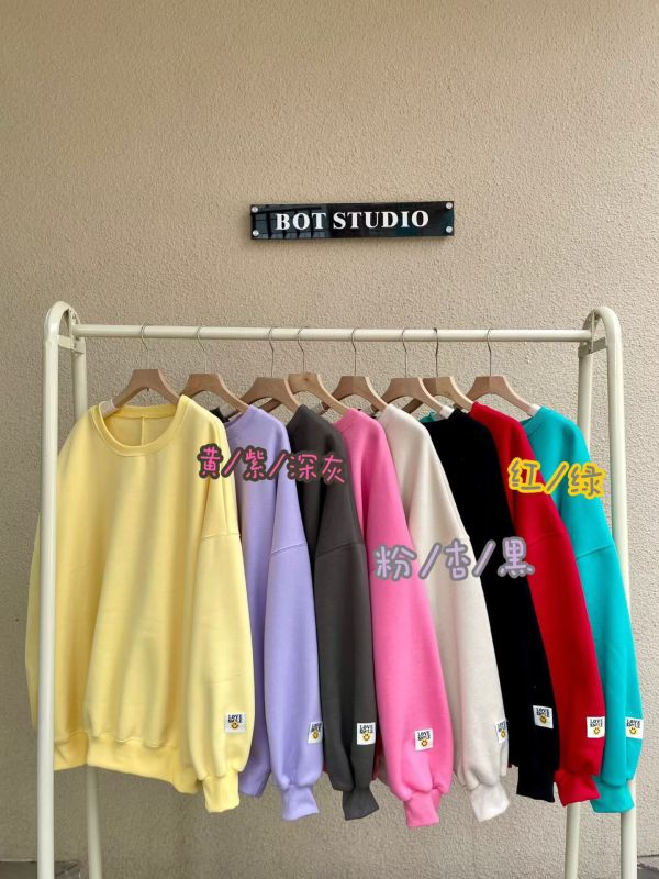 05113006｜秋冬〃3184袖口小標素色上衣｜F 刷毛大學T
圓領衛衣
素色上衣
秋冬女裝
顯瘦寬鬆
百搭基本款
LOVE SMILE
刷毛保暖
休閒上衣
韓版衛衣