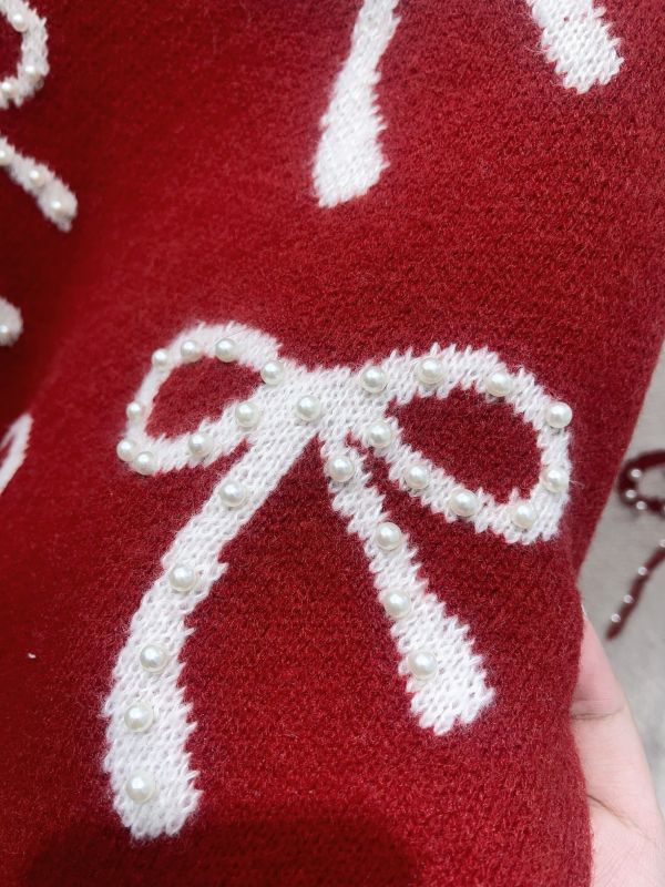 05121309｜秋冬〃7849立體珍珠蝴蝶結羊絨針織衫｜F 蝴蝶結針織毛衣
珍珠針織上衣
韓系甜美毛衣
羊絨感針織
寬鬆顯瘦毛衣
立體圖案毛衣
秋冬針織上衣
節慶穿搭毛衣
韓版毛衣
甜美風上衣